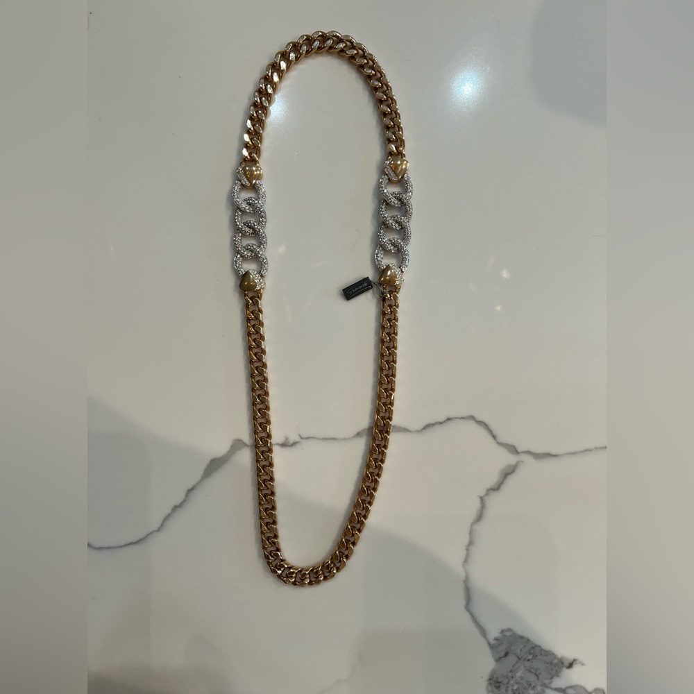 Swarovski vintage gold and pave necklace. Very rare and in perfect condition.